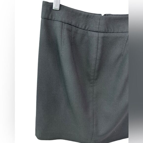 LOFT Black Pencil Mini Skirt Size 0 Petite - Picture 5 of 9